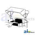 A & I Products Buggy Top, 3 Bow (40") White 41" x9" x4" A-6A220